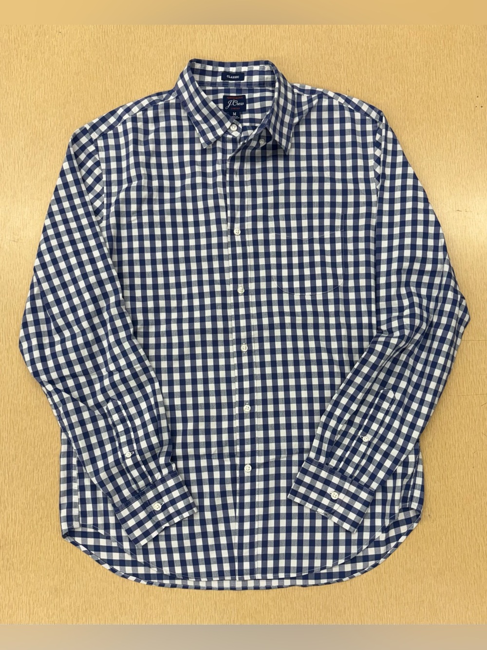 J. Crew performance stretch checkered button down shirt
